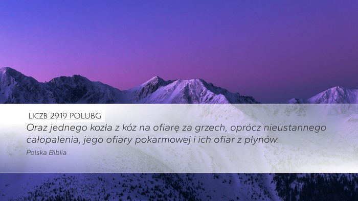 Liczb 29:19 POLUBG Bible Verse Image