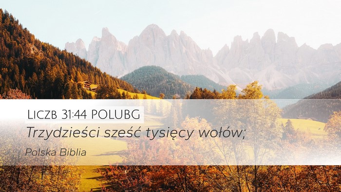 Liczb 31:44 POLUBG Desktop Wallpaper - Trzydzieści sześć tysięcy - Desktop Bible Verse Wallpaper