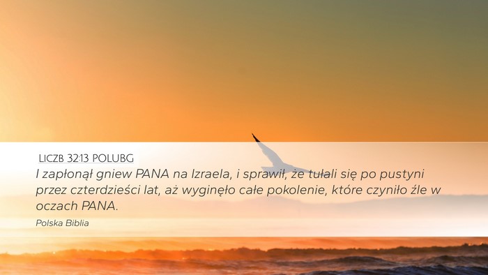 Liczb 32:13 POLUBG Bible Verse Image