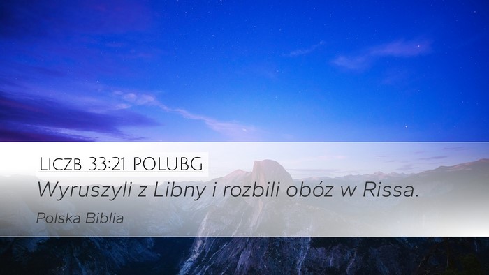 Liczb 33:21 POLUBG Desktop Wallpaper - Wyruszyli z Libny i rozbili obóz w - Desktop Bible Verse Wallpaper