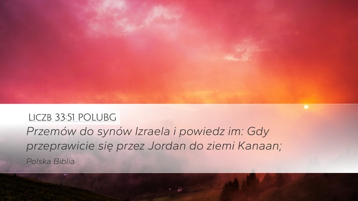 Liczb 33:51 POLUBG Bible Verse Image