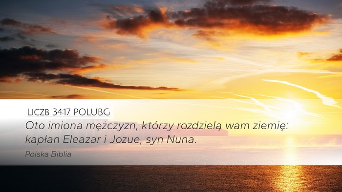 Liczb 34:17 POLUBG Desktop Wallpaper - Oto imiona mężczyzn, którzy rozdzielą wam - Desktop Bible Verse Wallpaper
