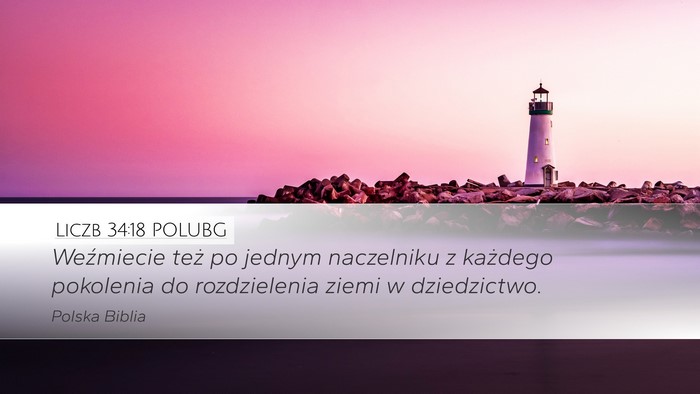 Liczb 34:18 POLUBG Desktop Wallpaper - Weźmiecie też po jednym naczelniku z każdego - Desktop Bible Verse Wallpaper