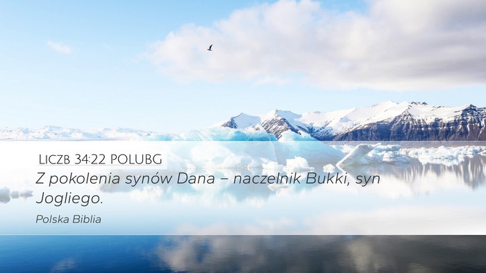 Liczb 34:22 POLUBG Desktop Wallpaper - Z pokolenia synów Dana – naczelnik Bukki, syn - Desktop Bible Verse Wallpaper