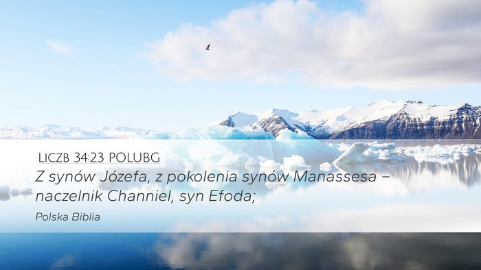 Liczb 34:23 POLUBG Desktop Wallpaper - Z synów Józefa, z pokolenia synów Manassesa - Desktop Bible Verse Wallpaper