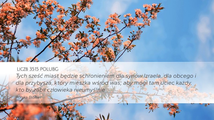 Liczb 35:15 POLUBG Bible Verse Image