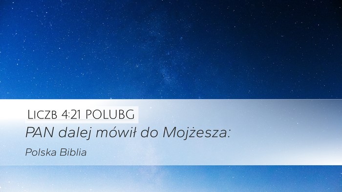 Liczb 4:21 POLUBG Bible Verse Image