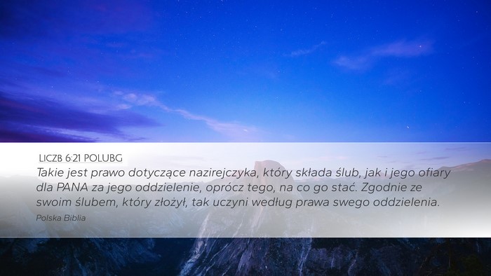 Liczb 6:21 POLUBG Bible Verse Image