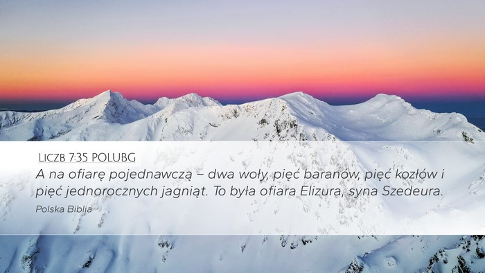 Liczb 7:35 POLUBG Bible Verse Image