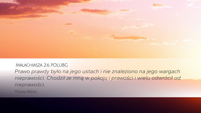 Malachiasza 2:6 POLUBG Bible Verse Image