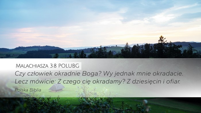 Malachiasza 3:8 POLUBG Bible Verse Image