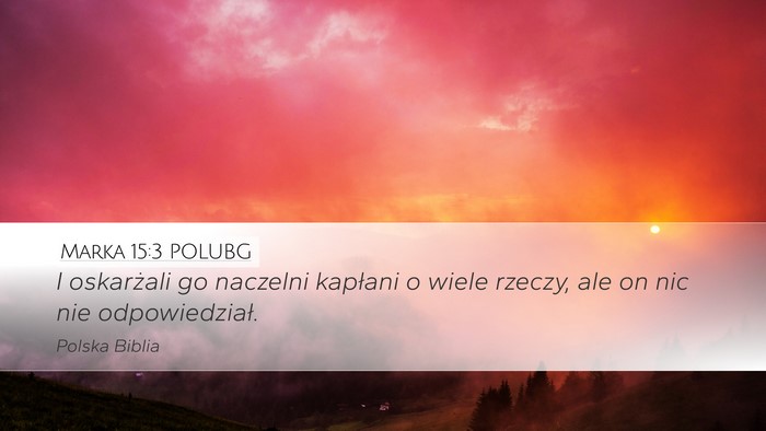 Marka 15:3 POLUBG Desktop Wallpaper - I oskarżali go naczelni kapłani o wiele rzeczy, - Desktop Bible Verse Wallpaper