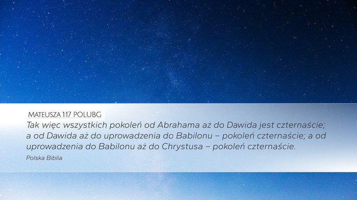 Mateusza 1:17 POLUBG Bible Verse Image