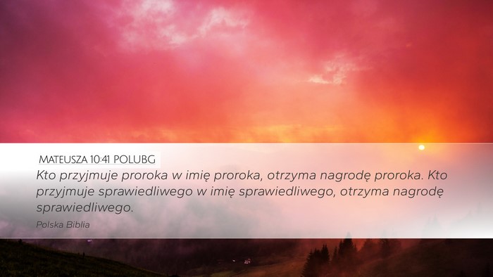 Mateusza 10:41 POLUBG Bible Verse Image