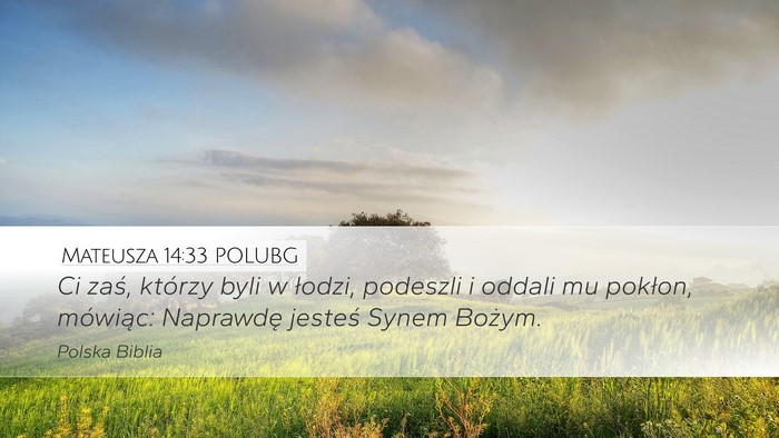 Mateusza 14:33 POLUBG Bible Verse Image