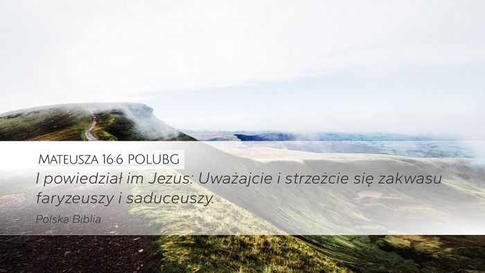 Mateusza 16:6 POLUBG Bible Verse Image