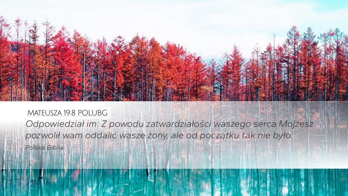Mateusza 19:8 POLUBG Bible Verse Image