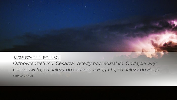 Mateusza 22:21 POLUBG Bible Verse Image