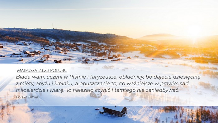Mateusza 23:23 POLUBG Bible Verse Image