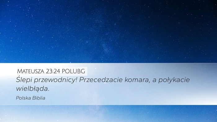 Mateusza 23:24 POLUBG Bible Verse Image