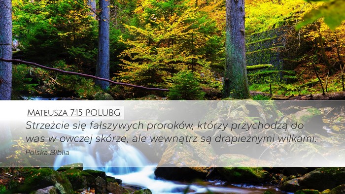 Mateusza 7:15 POLUBG Bible Verse Image