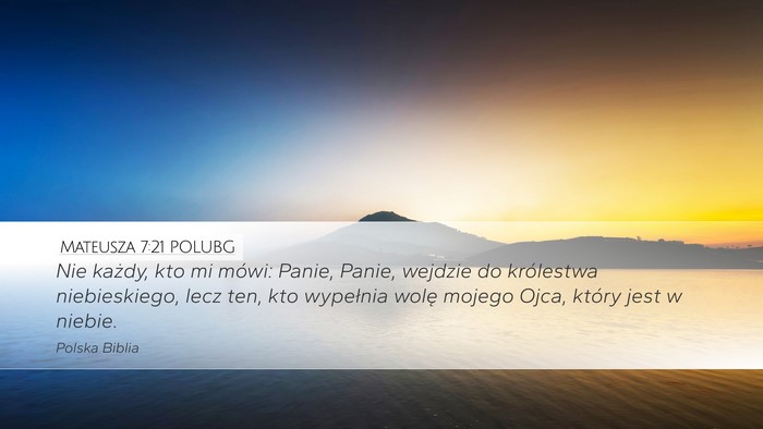 Mateusza 7:21 POLUBG Bible Verse Image