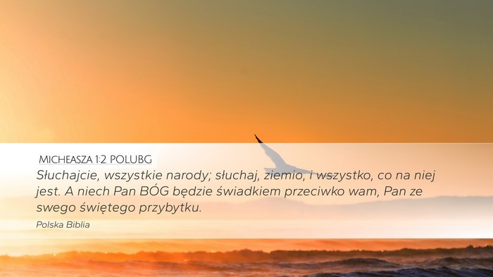Micheasza 1:2 POLUBG Bible Verse Image