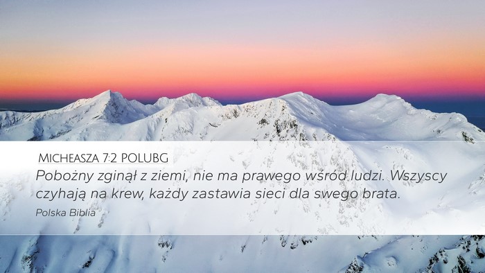 Micheasza 7:2 POLUBG Bible Verse Image