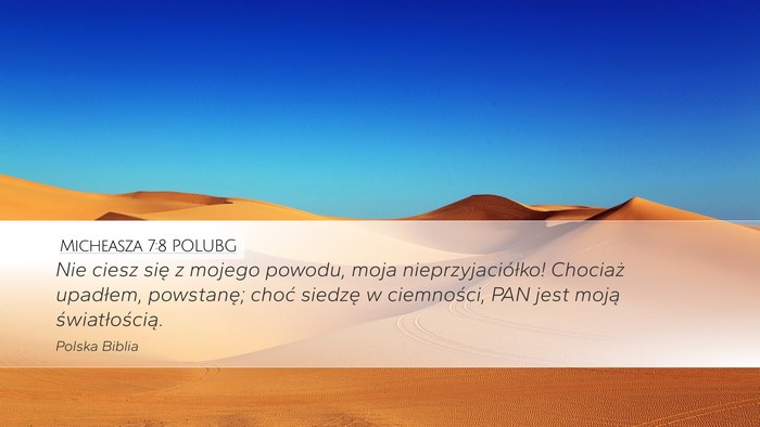 Micheasza 7:8 POLUBG Bible Verse Image