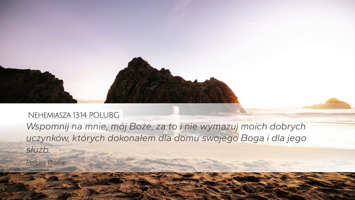 Nehemiasza 13:14 POLUBG Bible Verse Image
