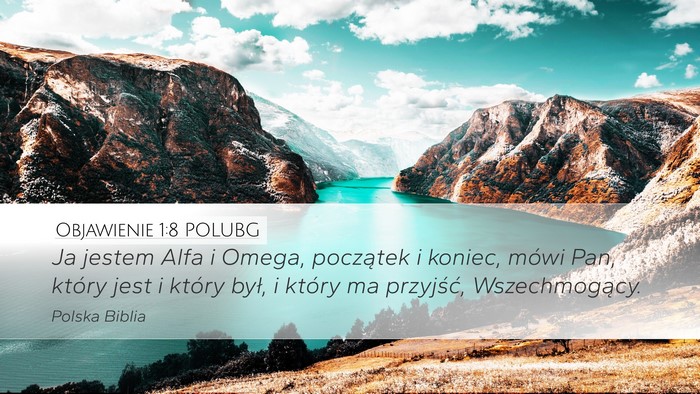 Objawienie 1:8 POLUBG Bible Verse Image