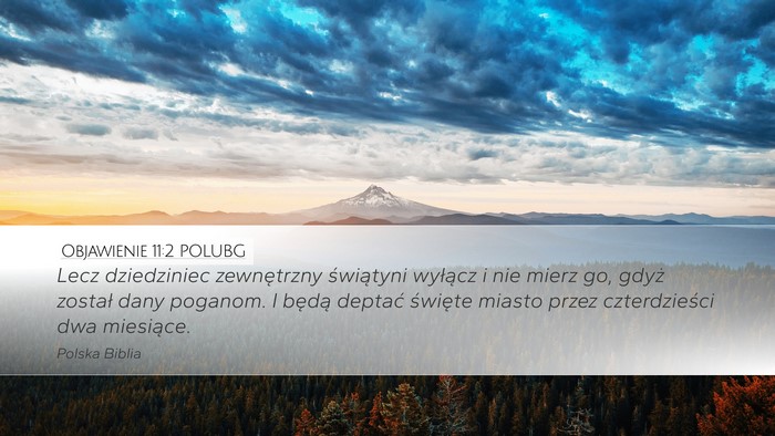 Objawienie 11:2 POLUBG Bible Verse Image