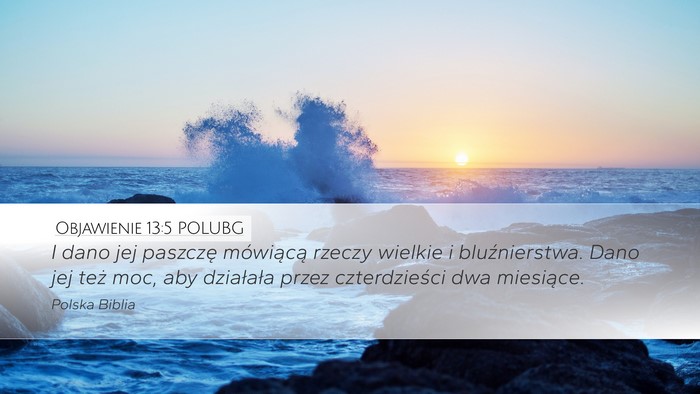 Objawienie 13:5 POLUBG Bible Verse Image