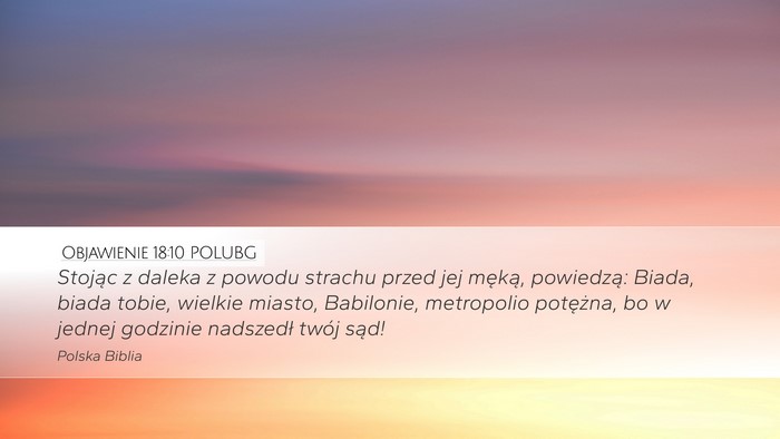 Objawienie 18:10 POLUBG Bible Verse Image