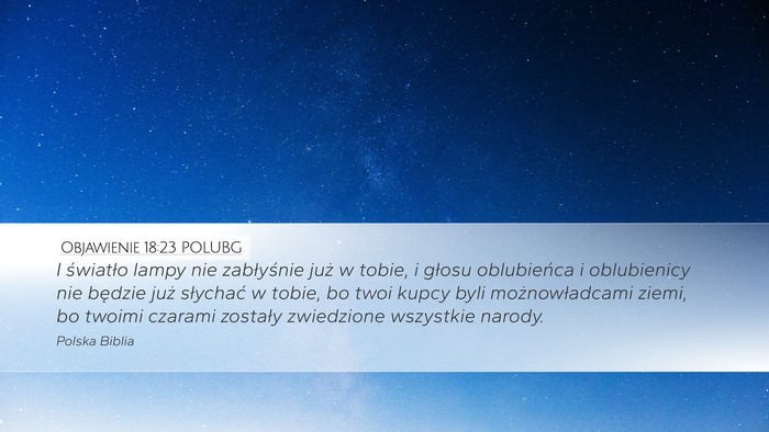 Objawienie 18:23 POLUBG Bible Verse Image