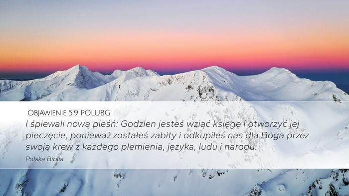Objawienie 5:9 POLUBG Bible Verse Image