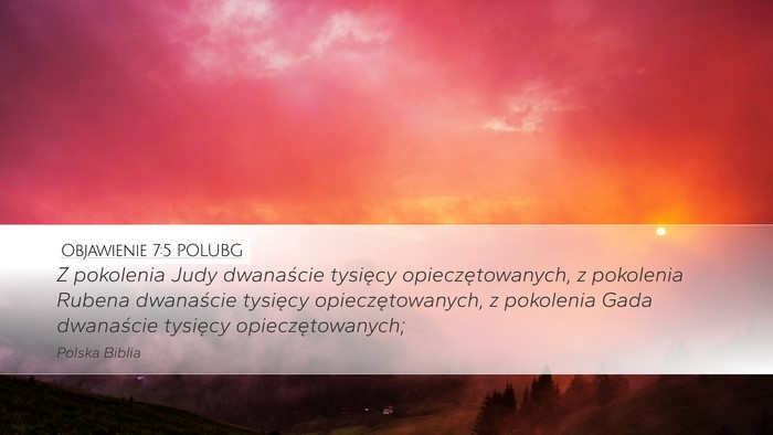 Objawienie 7:5 POLUBG Desktop Wallpaper - Z pokolenia Judy dwanaście tysięcy - Desktop Bible Verse Wallpaper