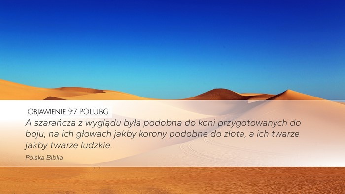 Objawienie 9:7 POLUBG Bible Verse Image