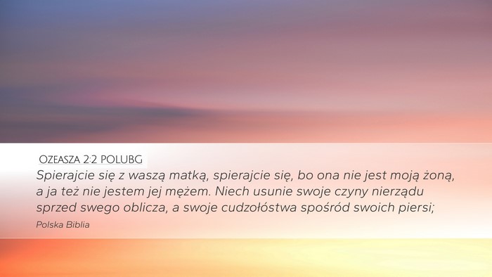 Ozeasza 2:2 POLUBG Bible Verse Image