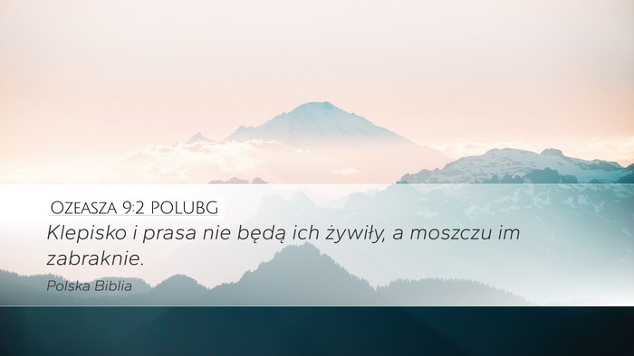 Ozeasza 9:2 POLUBG Bible Verse Image