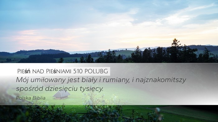 Pieśń nad Pieśniami 5:10 POLUBG Bible Verse Image