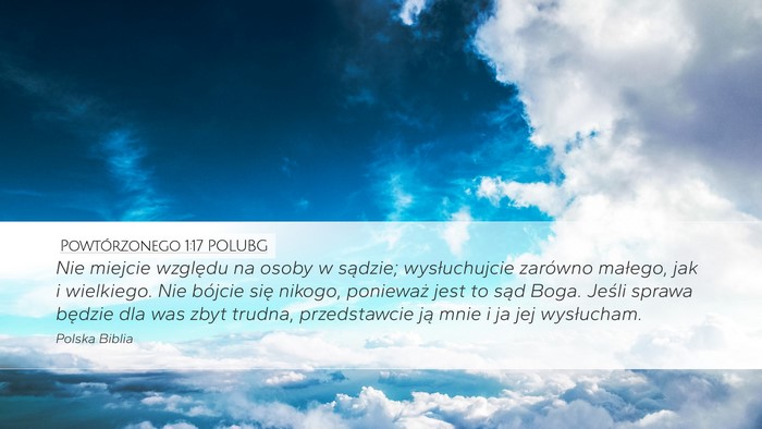 Powtórzonego 1:17 POLUBG Bible Verse Image
