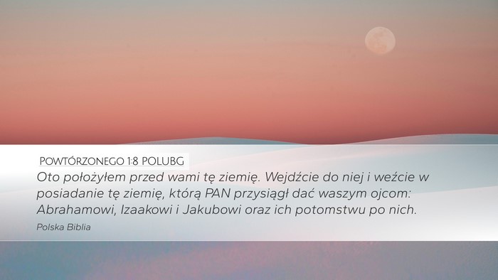 Powtórzonego 1:8 POLUBG Bible Verse Image