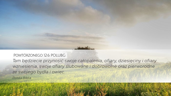 Powtórzonego 12:6 POLUBG Bible Verse Image