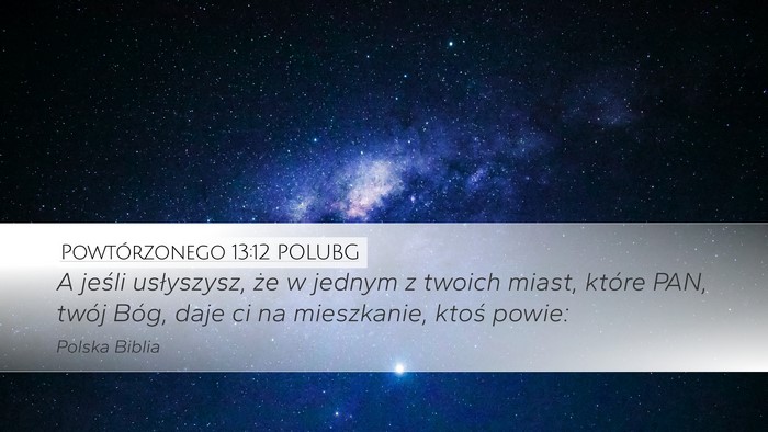 Powtórzonego 13:12 POLUBG Bible Verse Image