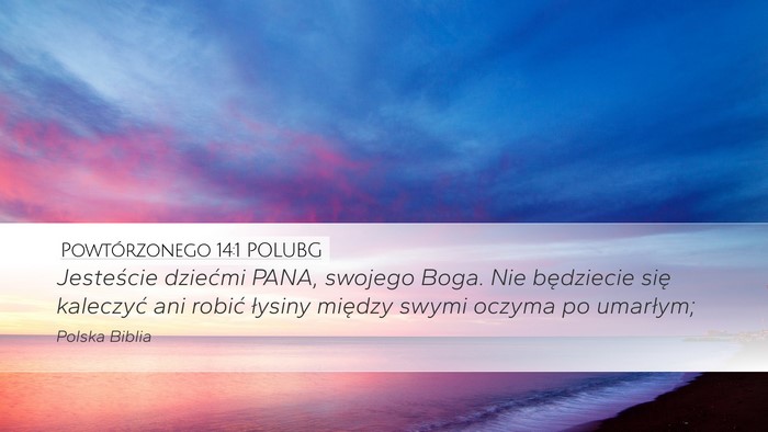 Powtórzonego 14:1 POLUBG Bible Verse Image