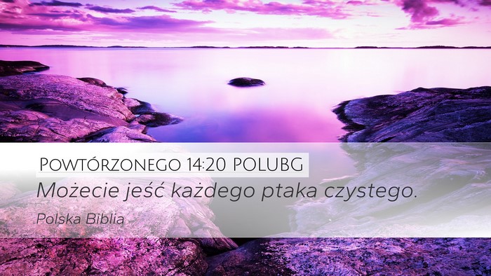 Powtórzonego 14:20 POLUBG Desktop Wallpaper - Możecie jeść każdego ptaka - Desktop Bible Verse Wallpaper