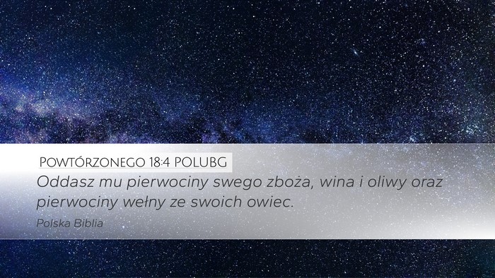 Powtórzonego 18:4 POLUBG Bible Verse Image
