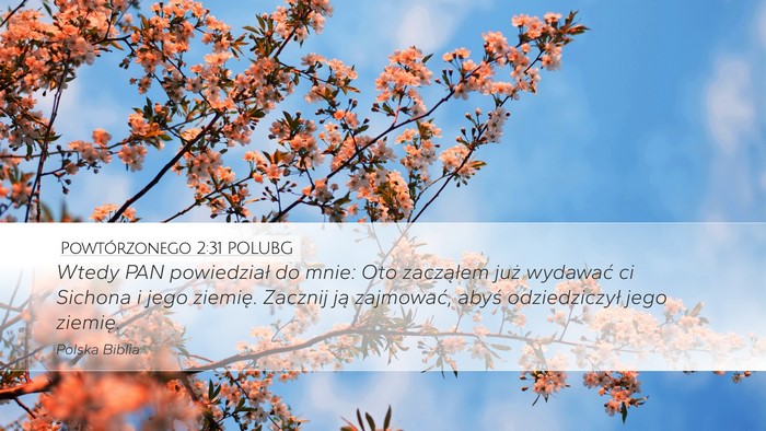 Powtórzonego 2:31 POLUBG Bible Verse Image