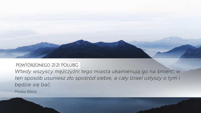 Powtórzonego 21:21 POLUBG Bible Verse Image